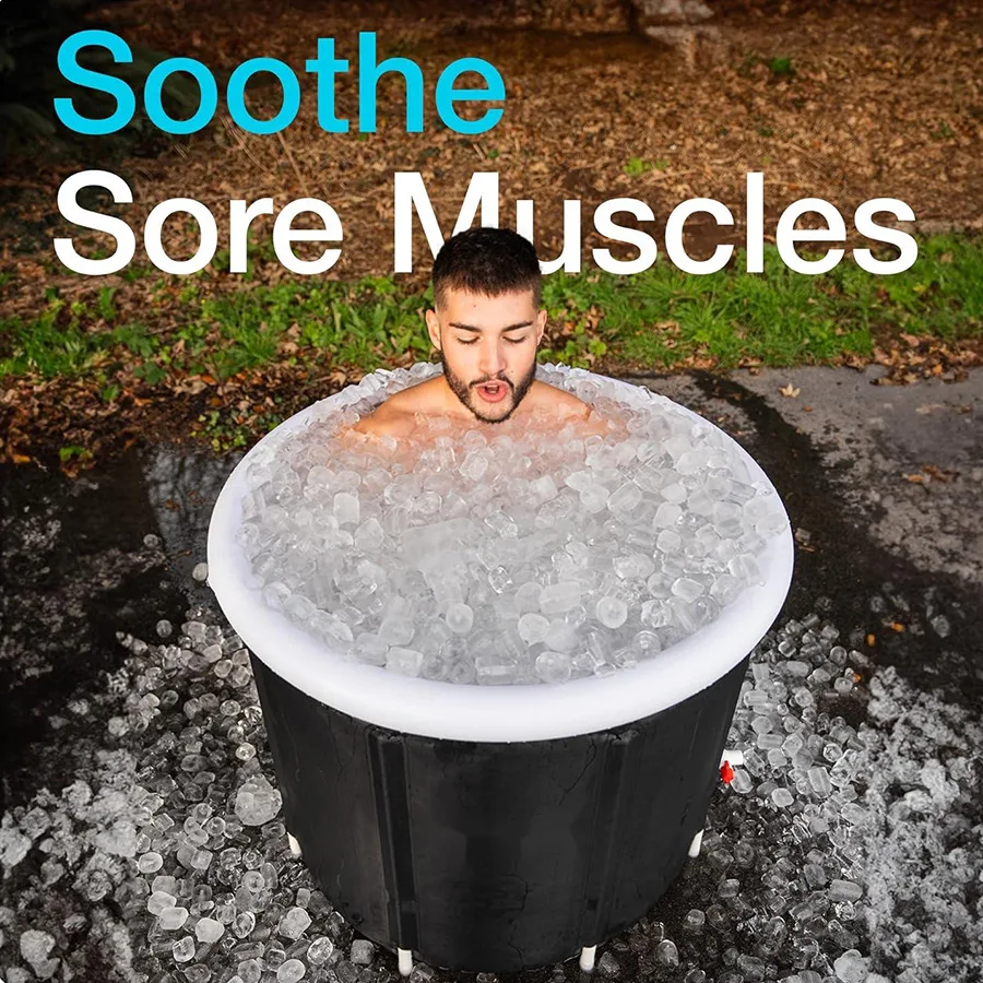 

Inflatable BathTub with Support Frame for Hot & Cold Soaks Foldable Portable Bathtub