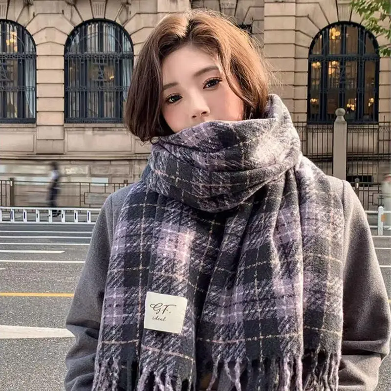 الشتاء طالب لطيف وشاح شبكة شرابة لينة و لزجة شال تنوعا فتاة الأوشحة الدفء رشاقته يندبروف الزي الخارجي