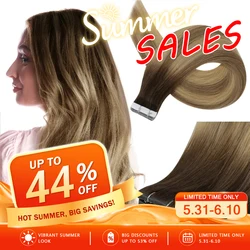 Full Shine Virgin Injection Tape in Human Hair Extensions Invisible Hand Tied Tape in Hair Extension Human Hair Natural Adhesive
