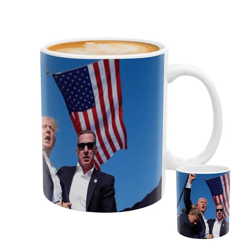 Funny President Cup President Novelty Coffee Mug Survivor Fight Strong Fist Pump Mug President Novelty Coffee Mug President