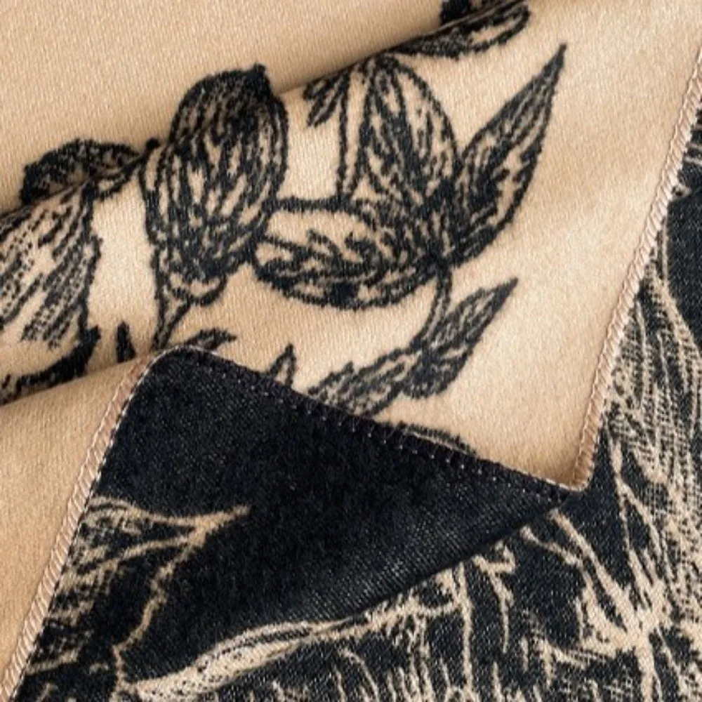 

Высококачественные кашемировые жаккардовые шарфы с двусторонним дизайном, утолщенный теплый шарф из пашмины, зимние шарфы для женщин