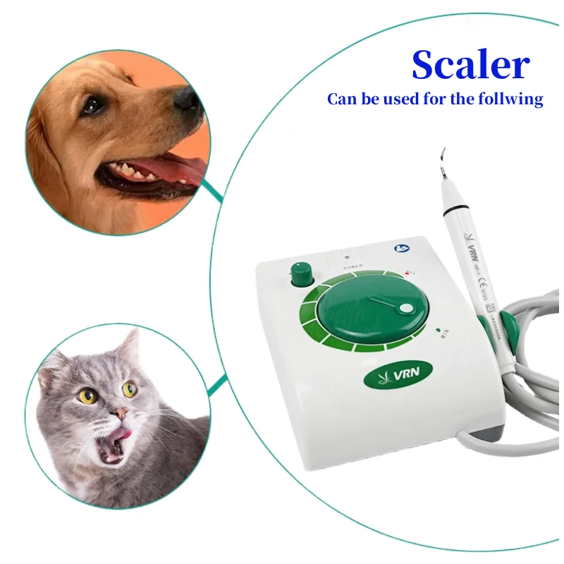 Ultrasonic Dental Scaler Original VRN K08B Sealed Handpiece and Tips Oral Hygiene Cleaner Veterinary Pet Piezo Scaler