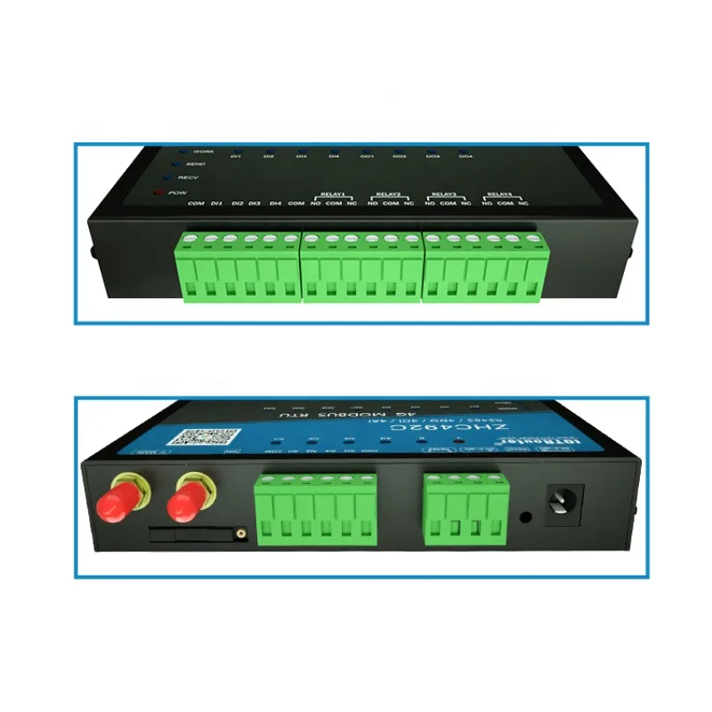 12 Channel Io Ports Rtu Tcp Mqtt Json Lte Modem with 4 Channel Sockets and 8 Alarm Clock Zhc492c