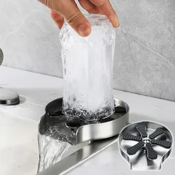 360° Automatic Cup Washer Stainless Steel Pressure Spray Cleaning Faucet Bar Rinser Kitchen Sink Glass Cup Wash Coffee Pitcher