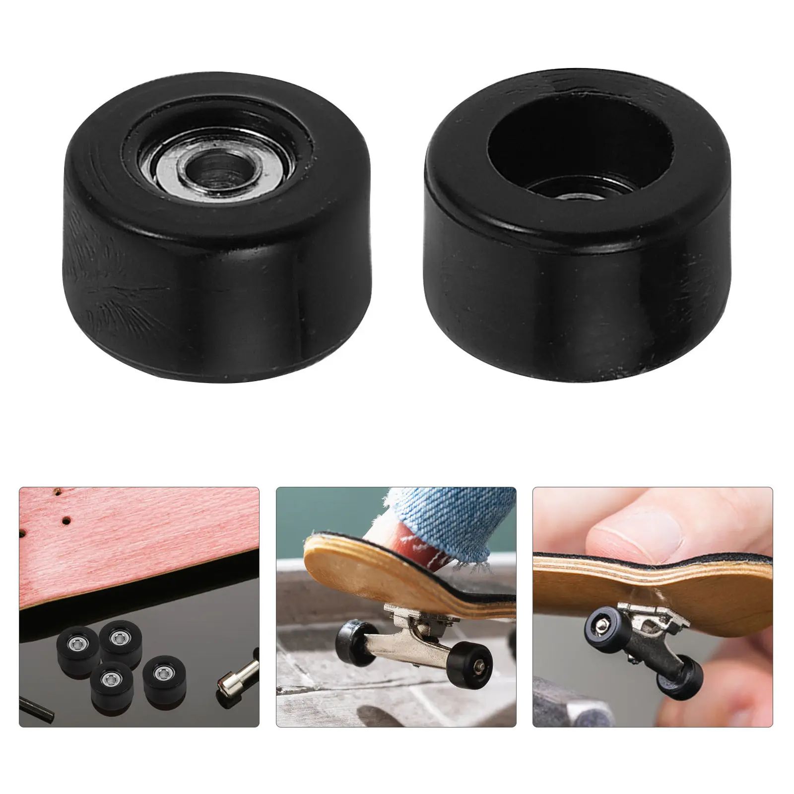 4Pcs Skateboard Accessories Wheels Replacement Fingerboards Parts For Finger Skateboard Professional High-speed