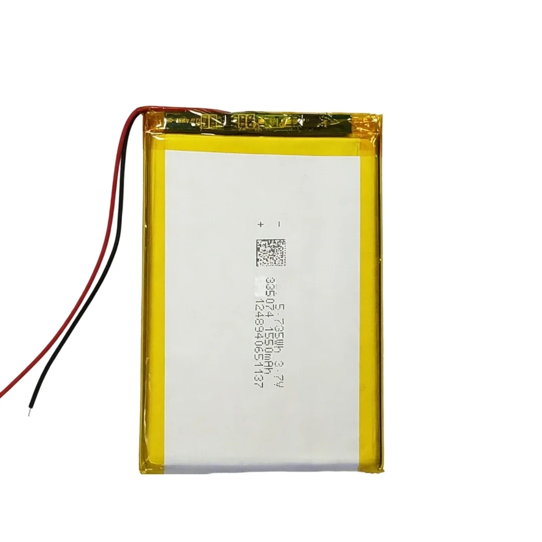 335074X Lithium Battery Compatible 305075 For Dash Cam E-book Bluetooth Speaker 1550mAh