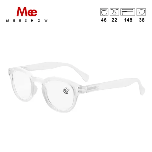 Imagen 2 del producto Meeshow gafas de lectura Retro para hombre con dioptrías redondas estilo europeo gafas de mujer de calidad presbicia de aduanas