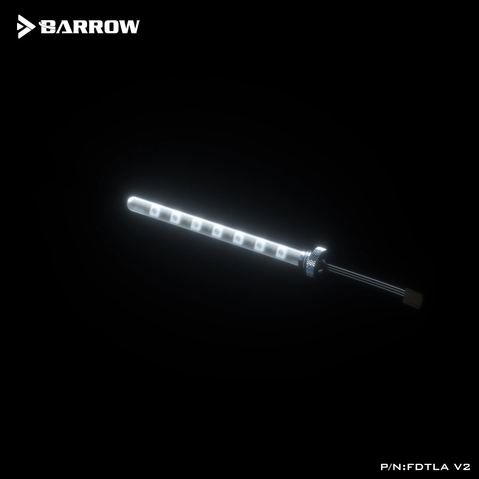 BARROW Aurora 5V GND RGB Light 3Pin to Motherboard AURA Support 155mm / 205mm / 255mm T-Virus Cylindrical Water Coolant Tank