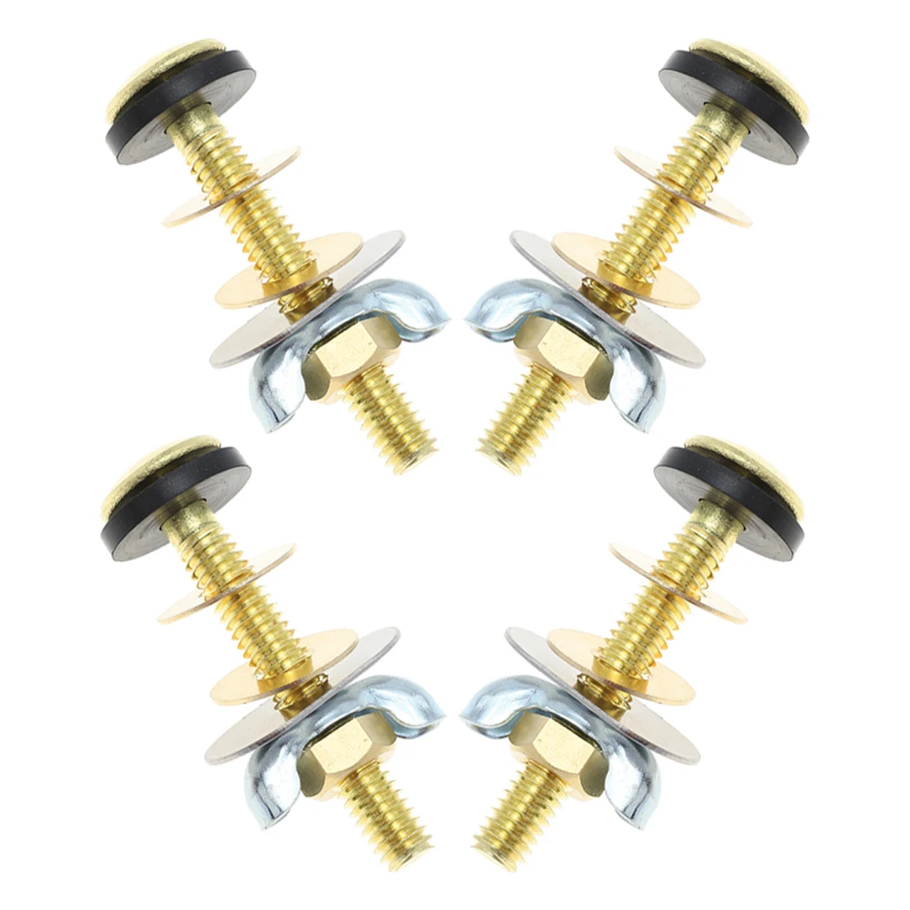

4pcs RV Toilet Tank Bolts Stainless Steel Copper Secure Fit Leak Resistant Easy Installation Hardware Kit Parts Accessories