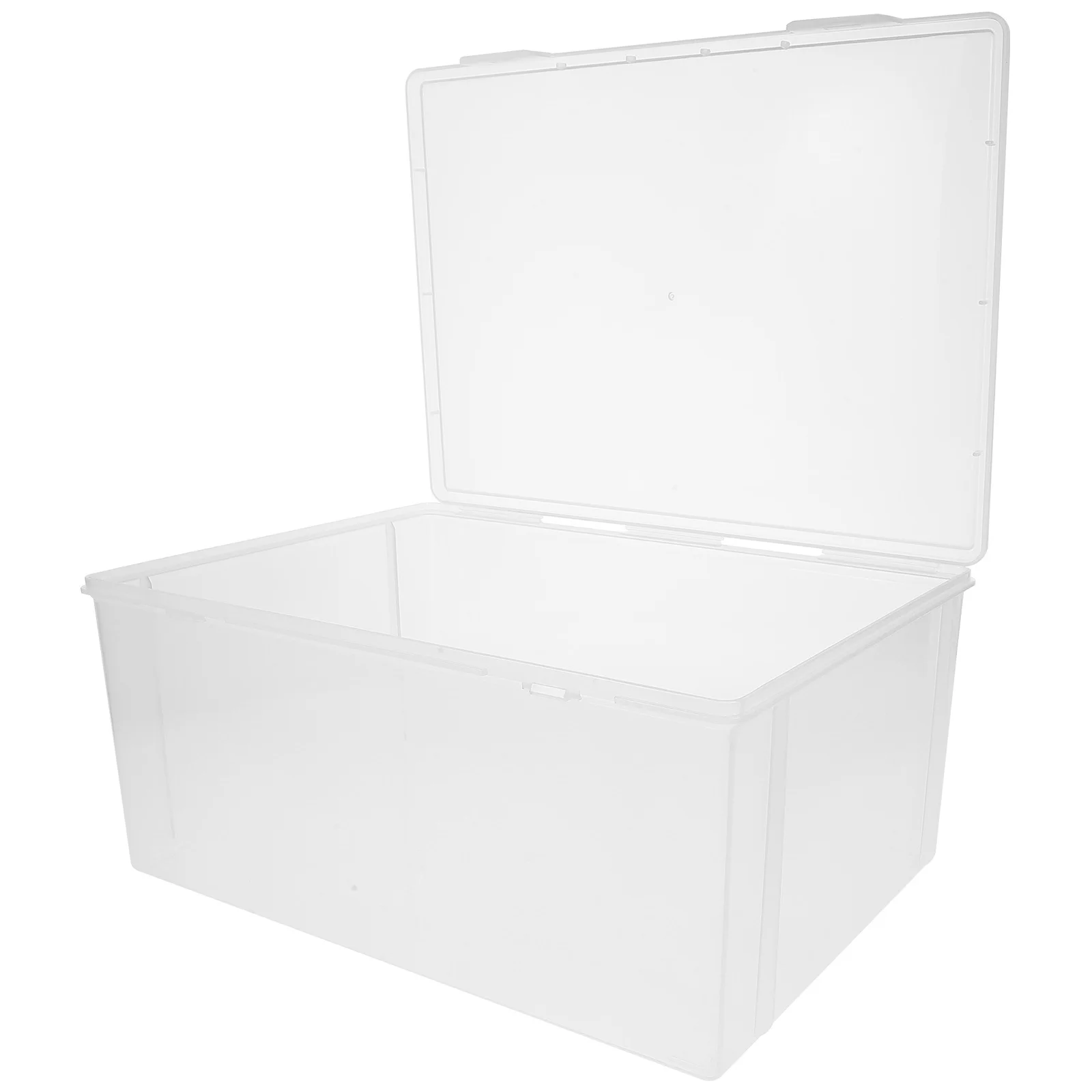 Plastic File Storage Box Clear Document Case For Office Home Stackable Pp Material File Box For Papers Photos Magazines