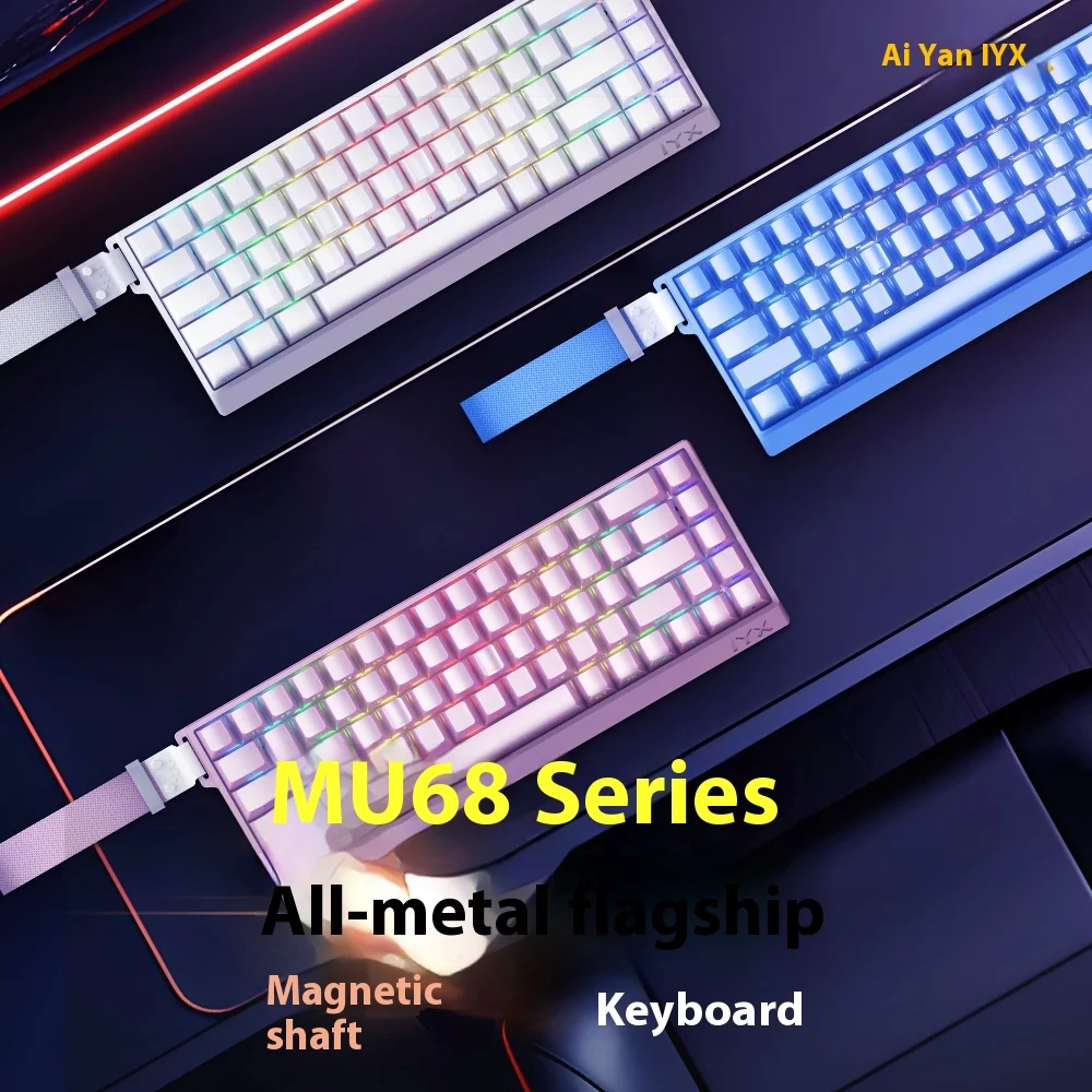 IYX MU68Ultra Magnetic Switch Mechanical Keyboard Custom 8000Hz Polling Rate 0.01RT Gaming Keyboard Weried Keyboard PC Accessory