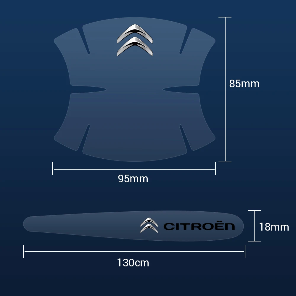 4/8Pc PVC Car Door Handle Transparent Protective Film Anti-scratch Sticker For Citroen C1 C3 C4 Picasso C4L C5 Aircross Berlingo