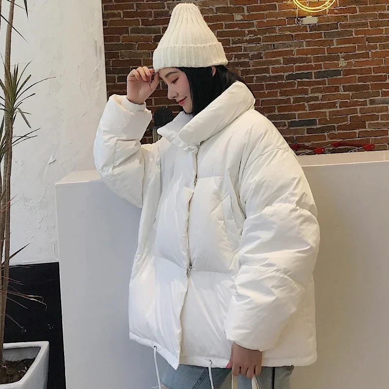 Stehkragen im koreanischen Stil dicke warme Damen jacke Mantel Mode kurzer Parka Winter 2023 neue Damen Winter jacke