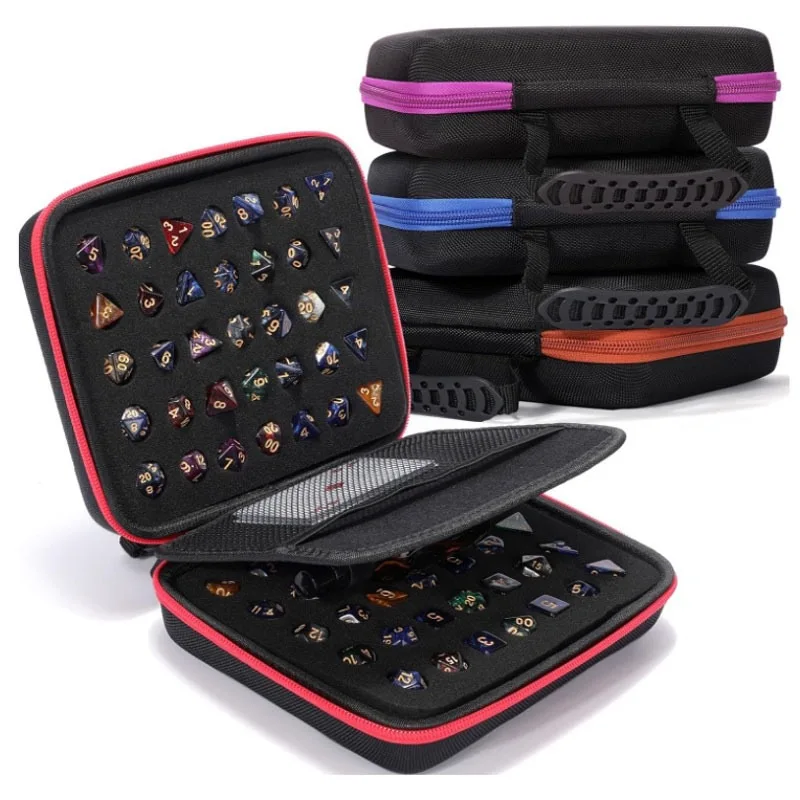 

Новый чехол для портативных игральных костей Hot Dnd Tray для настольных игр Dungeons & Dragons, чехол для переноски с перегородкой, упаковка кубиков с 70 отверстиями