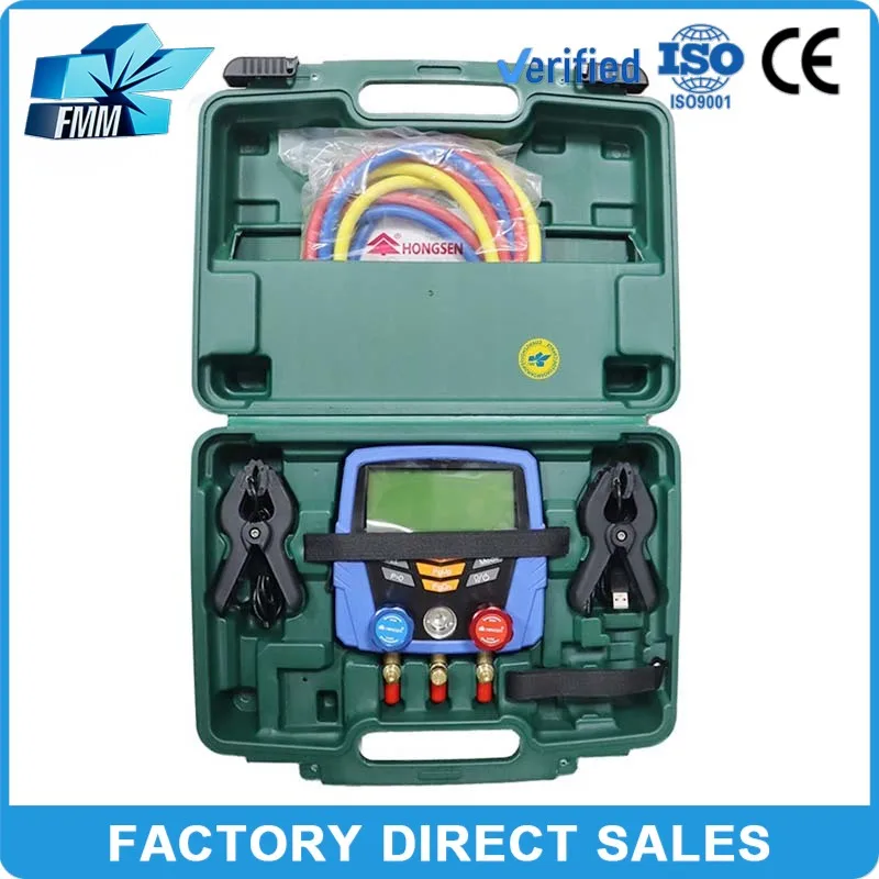 

FMM электронный манометр, инструменты для проверки хладагента, инструменты для тестирования хладагента, набор манометров, ящик для хранения