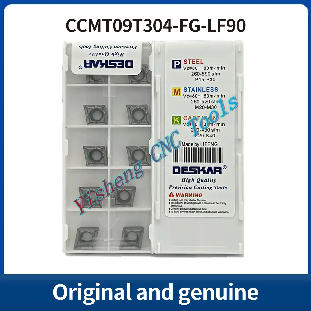 DESKAR 100% الأصلي CCMT060204-FG CCMT09T304-FG CCMT09T308-FG LF90 LF90S أداة القطع باستخدام الحاسب الآلي فهرسة خيوط كربيد إدراج