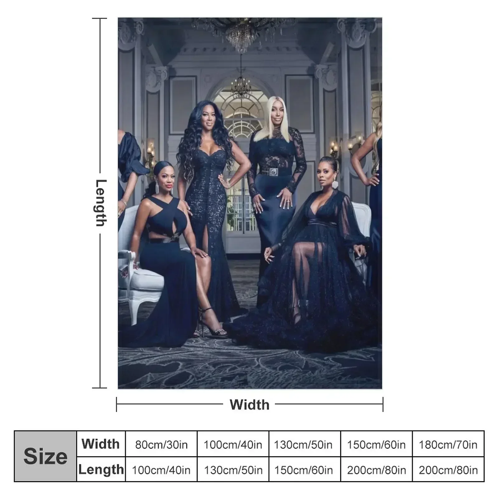 Real Housewives of Atlanta - Season 12 Cast Throw Blanket Sofa Throw for babies Sofa Flannel Extra Large Throw Moving Blankets