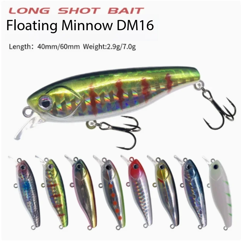 

Micro Floating Minnow Long Cast Topwater Hard Plastic Lure Realistic Bait For Freshwater Trout Bass Perch Fishing