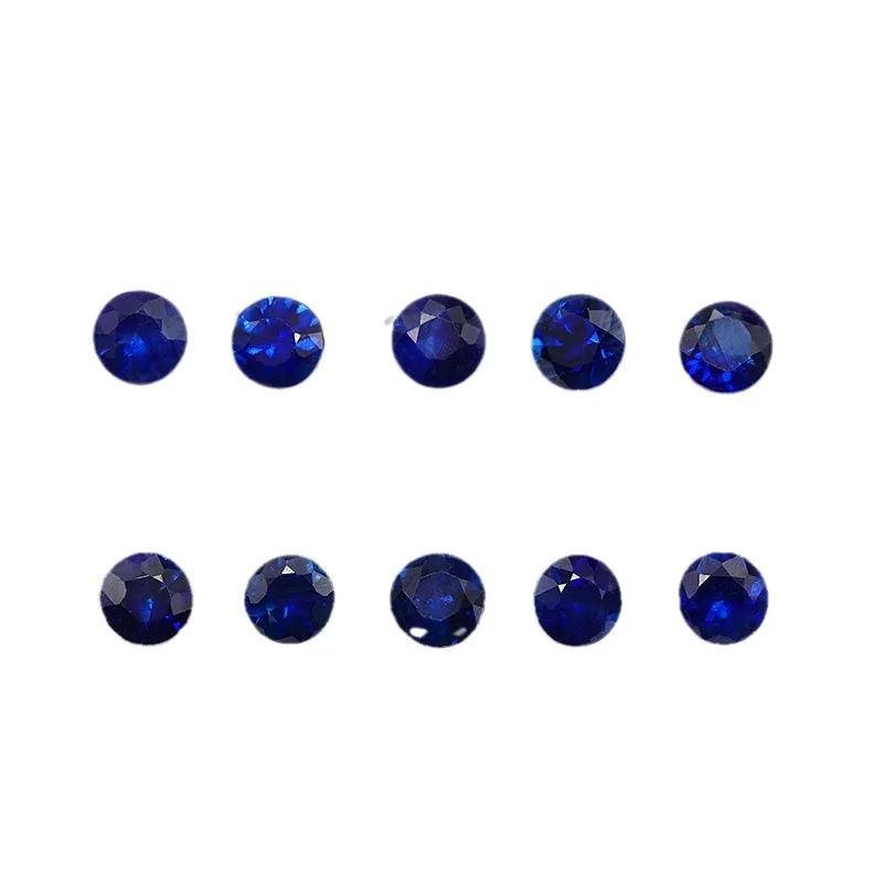 Natural Sapphire Ring Loose Stone Small Polka Dot Jewelry Inlaid with Stone.