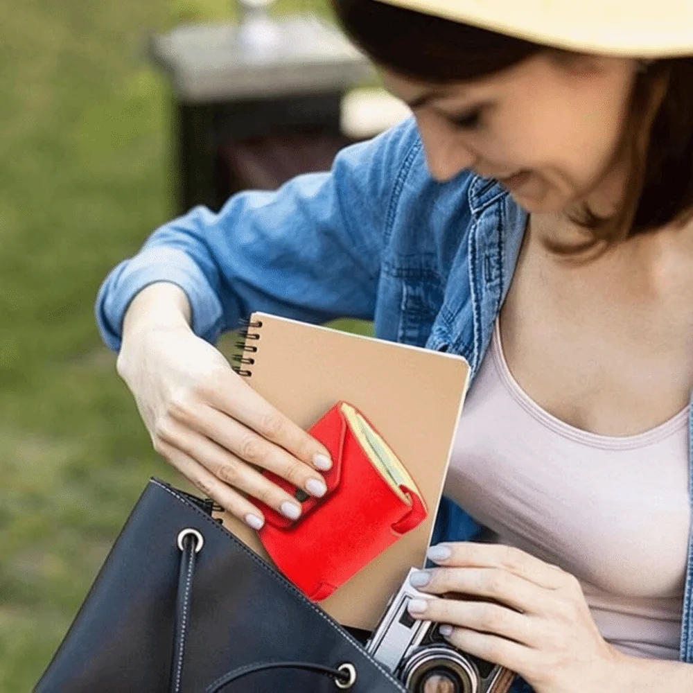 Solid Color With Clasp Cash Wrap Wallet Multifunction Lightweight Money Holder Leather Compact Pocket Wallet Gift