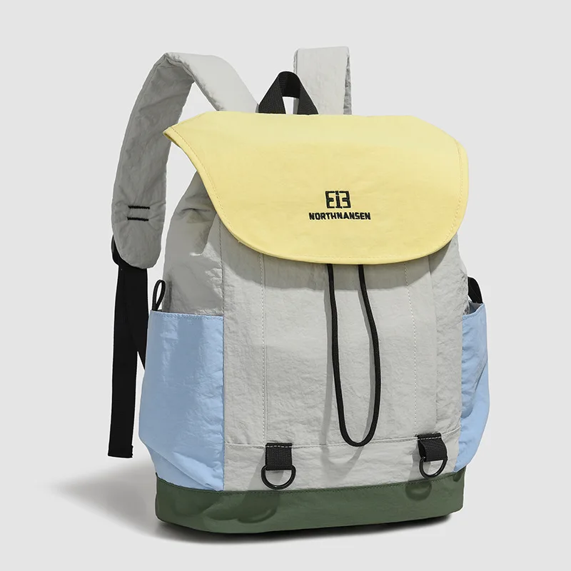 Waterproof nylon light backpack men and women with the same type of student schoolbag color large capacity travel backpack