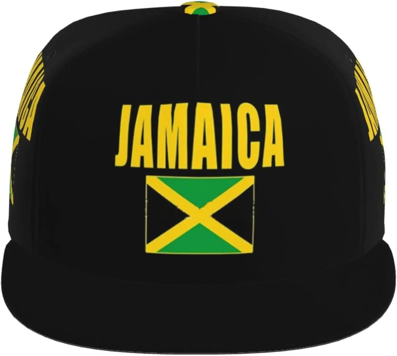 Cute Jamaica Flag Baseball Hat Green and Yellow Baseball Cap Adjustable Jamaican Trucker Hat for Men Women