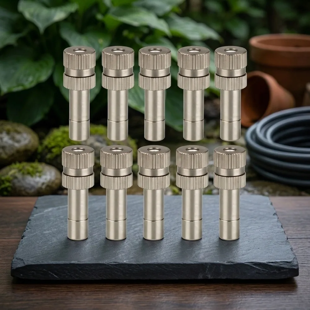 1For 0 Pcs For 0.For 024 Inch Iron Misting Nozzles for Outdoor Cooling Fine for mist Atomization 6mm Silver Nozzles for Patios