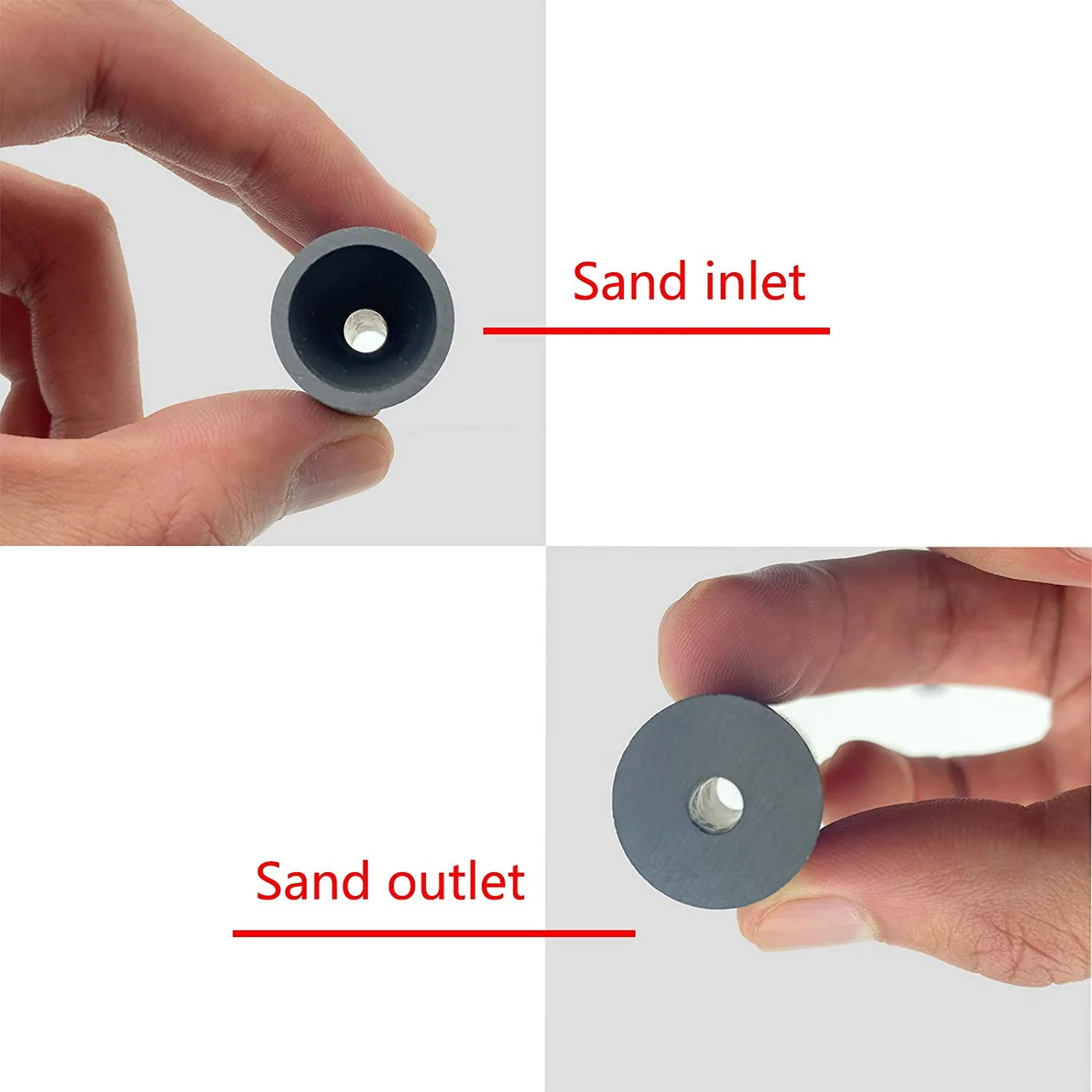 2 حزمة 35X20X6mm البورون كربيد الهواء ساندبلاستر فوهة الرملي أداة تلميح جلخ التفجير الرملي كابينة أداة