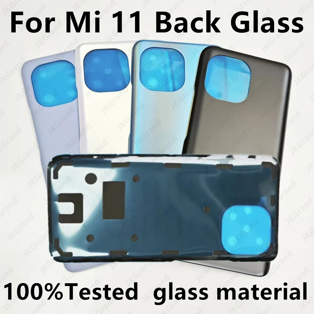 

For Xiaomi Mi 11 Back Glass Panel Repair parts New 3D plating M2011K2C Battery Cover rear Door Housing Case Bezel With Adhesive