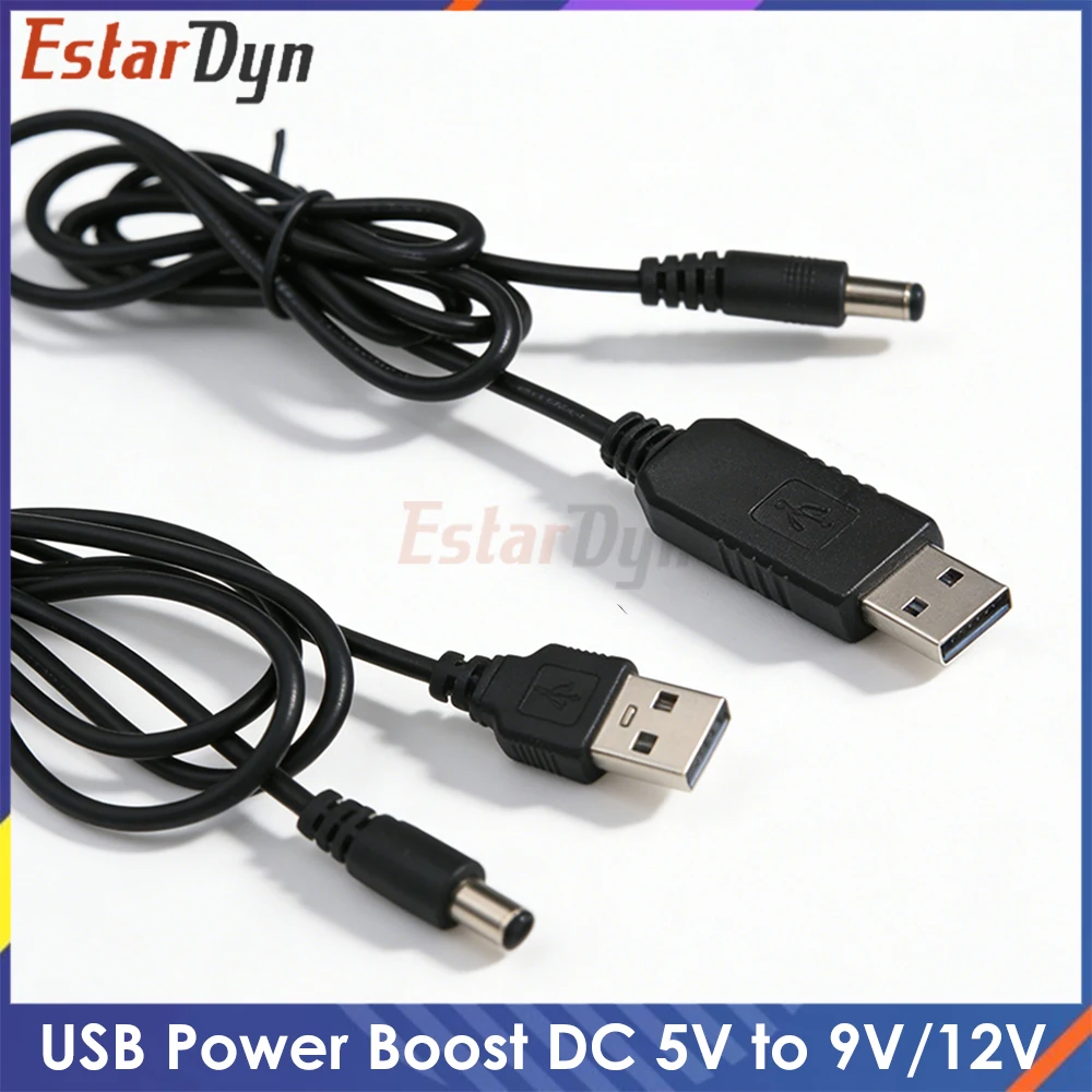USB Power Boost Line DC 5V to DC 9V / 12V Step UP Module USB Converter Adapter Cable 2.1x5.5mm Plug