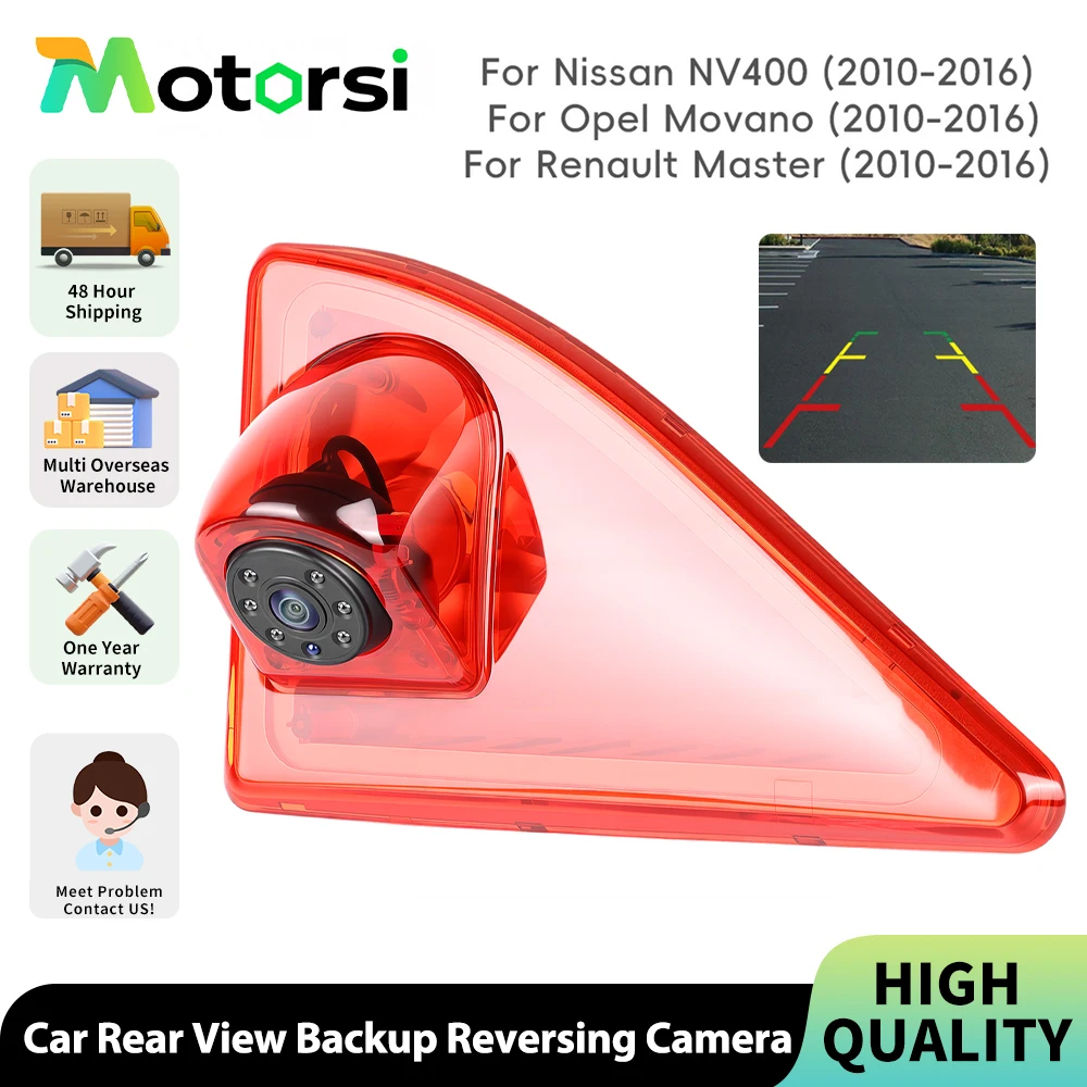Motorsi pour Renault Master Nissan Nv400/Opel Movano 20 feu stop élevé caméra de recul IP67 étanche caméra de recul de secours