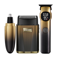 USB charging men's beauty kit, including electric shaver, hair clipper, and hair clipper