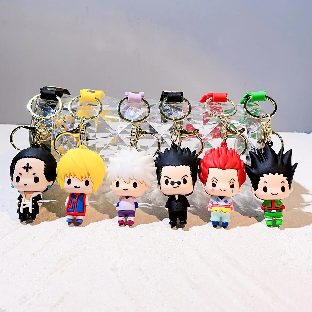 Porte-clés Anime Hunter X Hunter Cosplay Killua Kurapika, pendentif en résine, porte-clés pour voiture, sac, bijoux, accessoires, vente en gros 2