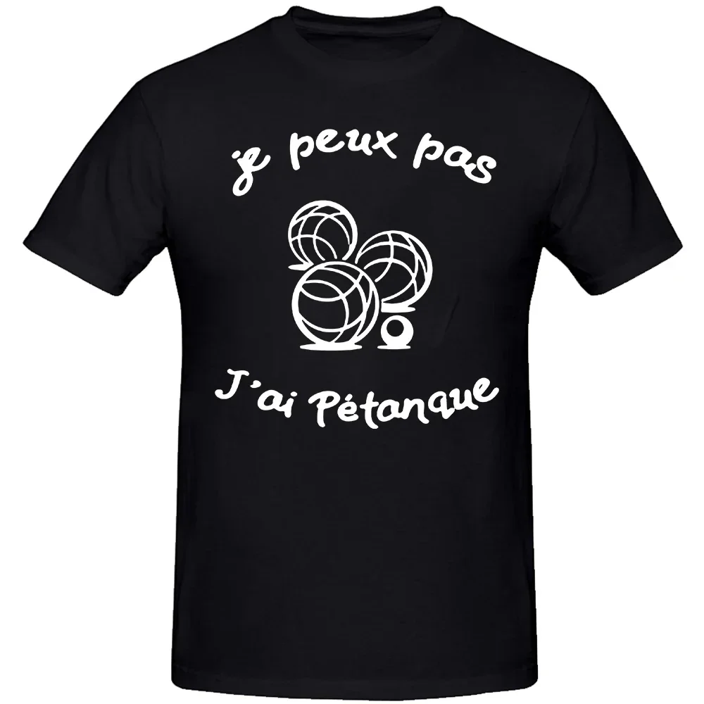 Funny French Petanque Boule T Shirt Men O Neck Cotton T-shirts Mans Camisetas Gift Custom Birthday Clothes