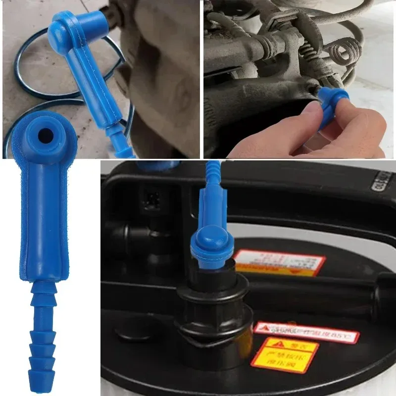 Bomba de intercambio de aceite de líquido de frenos automático con manguera de bombeo de aceite de 50cm, Kit de drenaje vacío, purgador, conector de engrase de frenos de coche, llenado de aceite