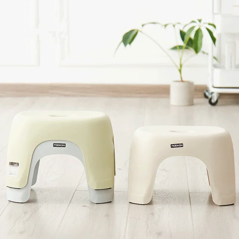 

Home Plastic Stool Extra Thick Bathroom Thick Non-slip Low Stool Extra Thick Household Fat Adult Cream Shoe Changing Stool