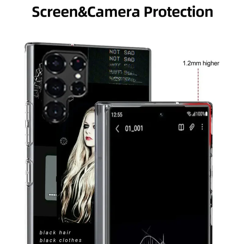 S-Singer A-Avril L-Lavigne Coque For Samsung S23 S22 S24 Ultra 5G TPU Phone Galaxy Cover S21 S20 FE S10 Plus S10E S9 S8 S7 Edge