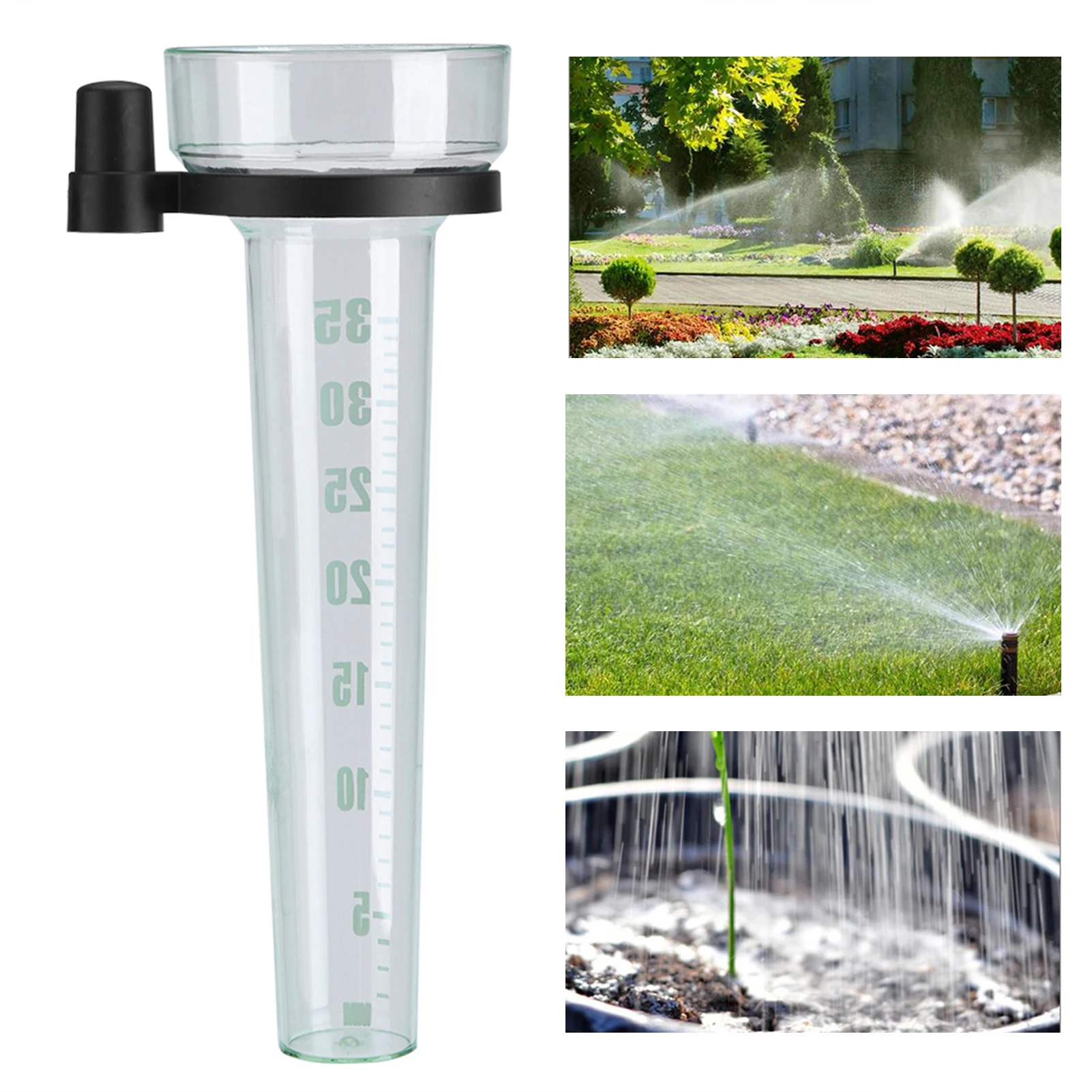 Outdoor Rain Gauge Measurement Cup 35mm Rainfall Resistant Measuring Cup for Garden Outdoor Yard Precipitation Gauge