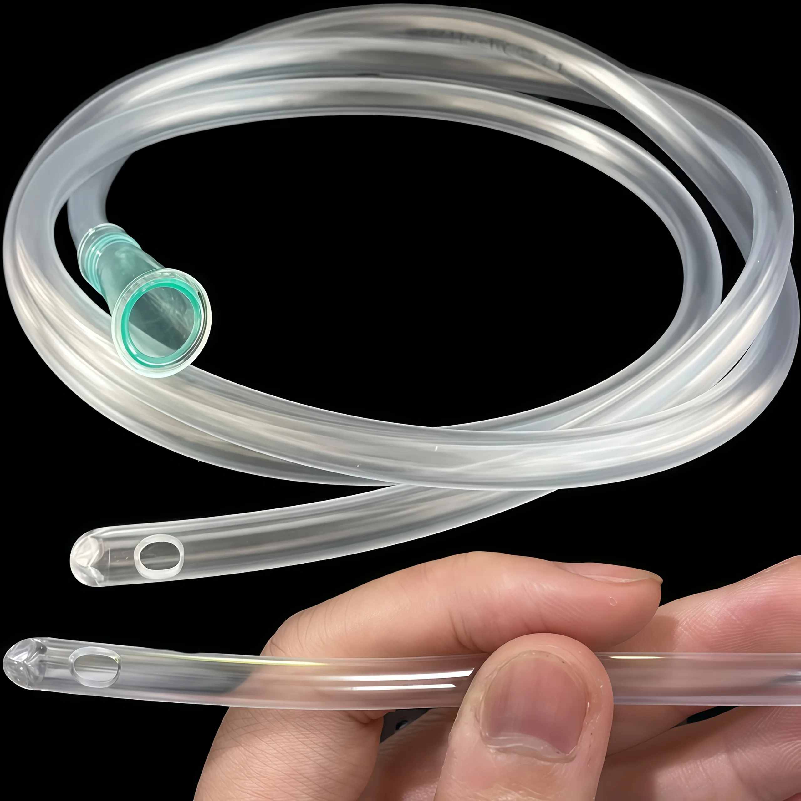 

Зеленая игла длиной 1 м, прозрачная мягкая трубка, совместимая с различными шприцами большого диаметра.