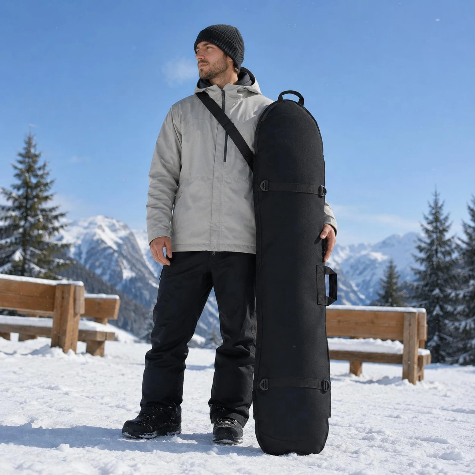 single-shoulder-snowboard-bag-hand-carry-handles-padded-snowboard-bag-winter-sports-carrier-tapered-soft-fabric
