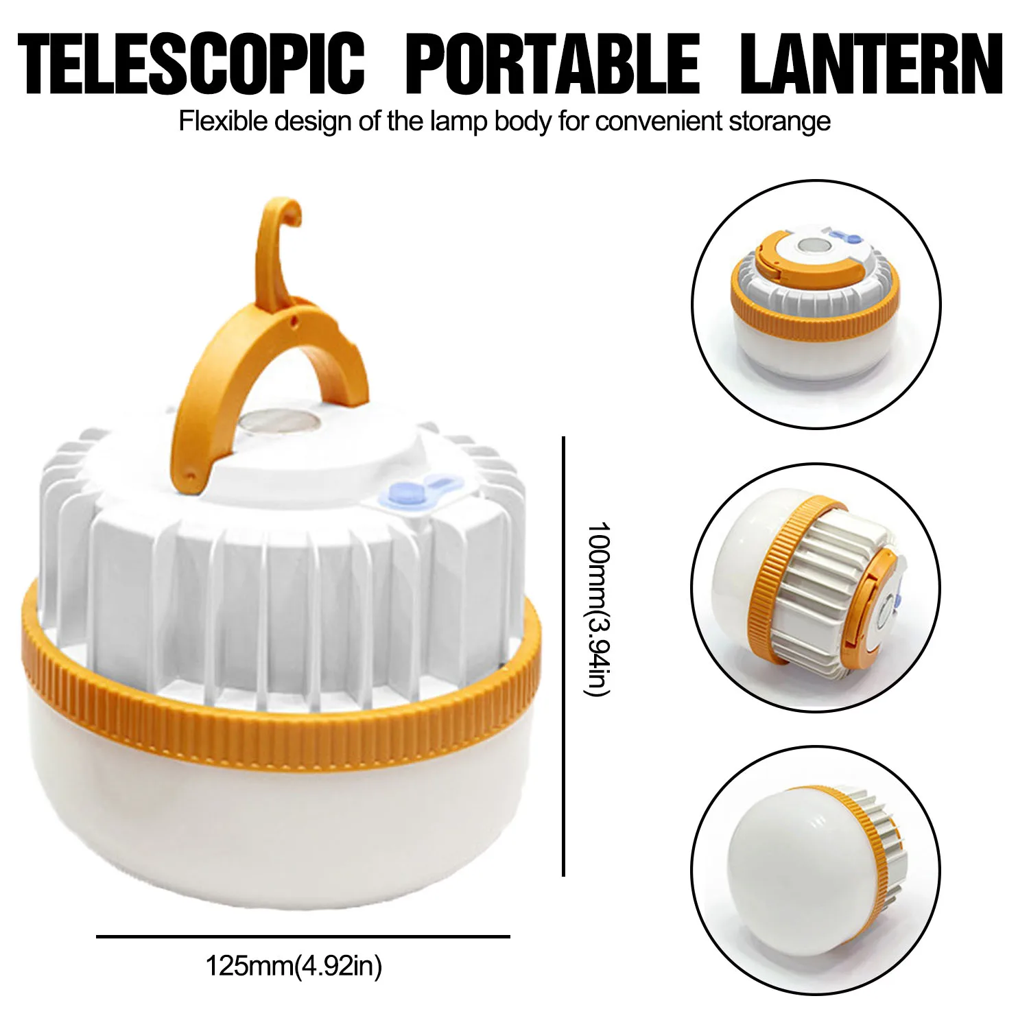 Фонарь с магнитным крючком, выдвижной