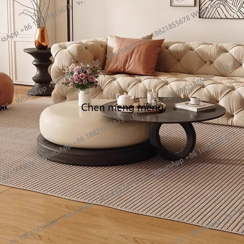 

Glass Transparent Coffee Table Round Minimalist Aesthetic Designer Coffee Table Nordic Modern Mesa Auxiliar Postmodern Furniture