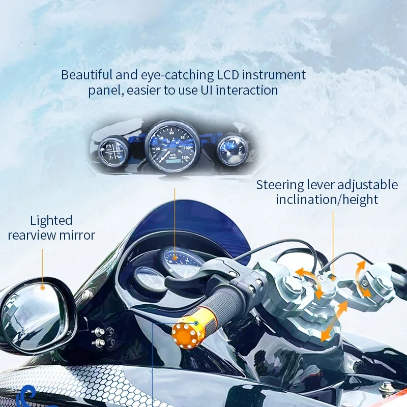 FIBERGLASS LAGE BRANDSTOF 4-taktmotor 1400cc Luxe Smart Water Supercar Motorboot Jetski Auto Boot