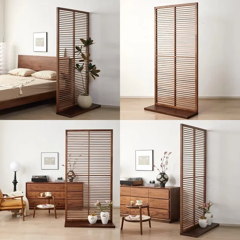 For Song Dynasty Aesthetics All Solid Wood Screen Partition Living Room Restaurant Hotel Homestay Simple Modern Hollow
