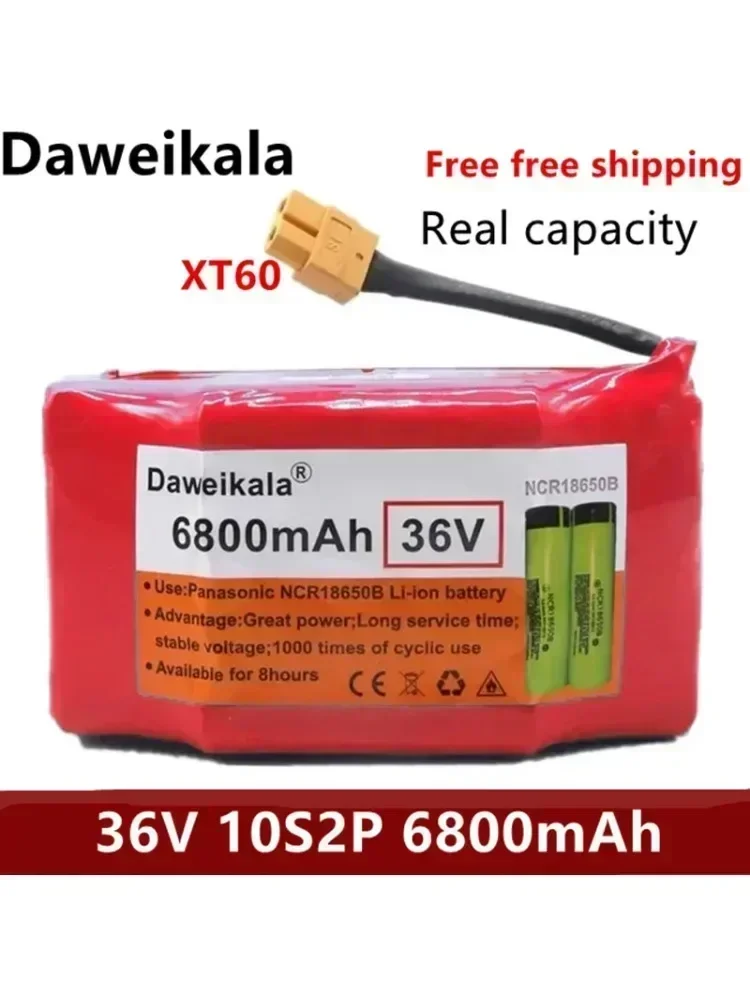 Batterie lithium-ion de grande capacité pour panneaux Lotion électriques, batterie 10S2P, 36V, 6,8 Ah, 2024 d'origine, 100%