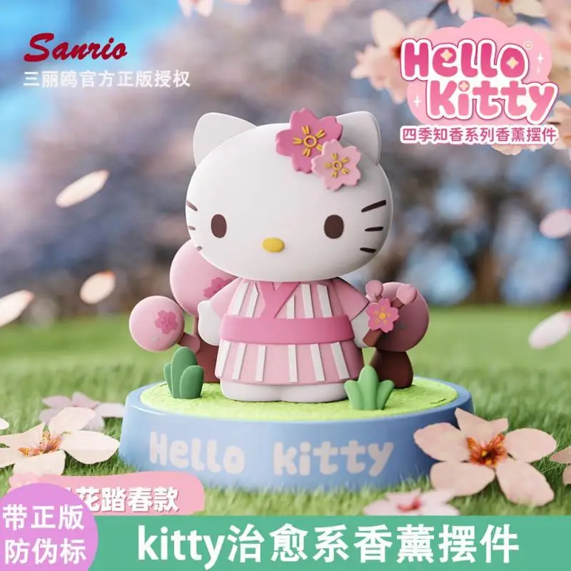 Cartoon Kawaii Hellokitty Car Aromatherapy Four Seasons Zhixiang Series Commemorative Cute Desktop Decoration Ornament Gift