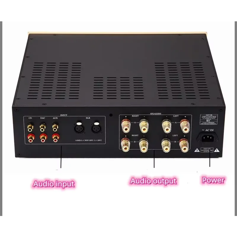 

Gold Seal MJ15024 MJ15025 Tube 200W*2 Stereo HiFi Fever Home Audio Amplifier With Remote Control VU Meter
