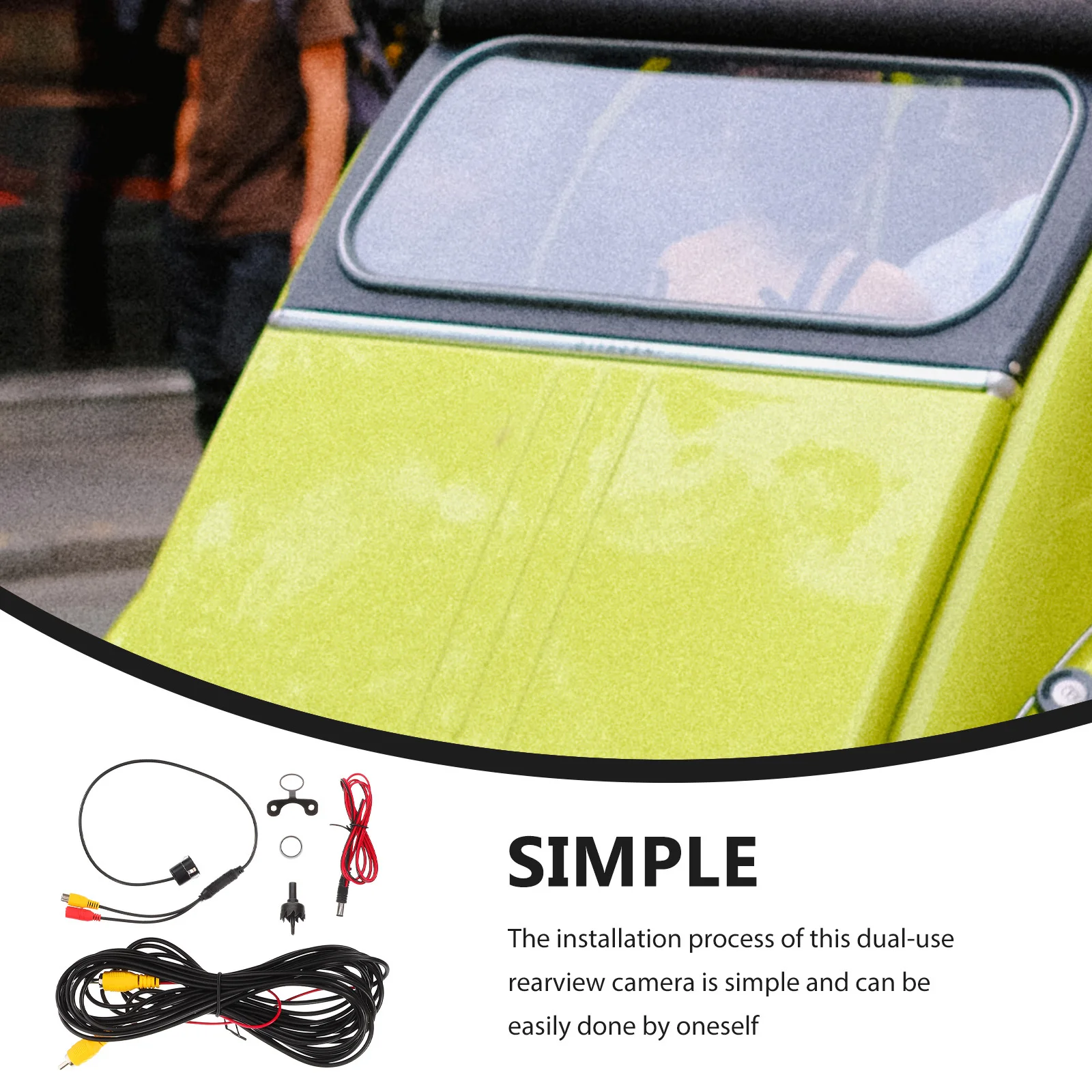 

1 set 1 Set Dual-Use Rearview Camera Car Backup Cam Hd Front Rear Safety Parking Monitor For Cars Trucks Reverse Viewing