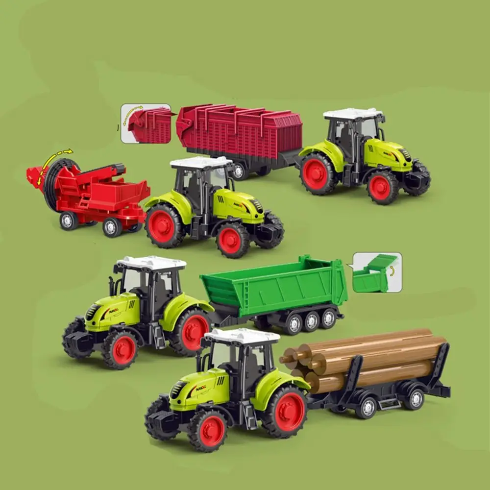 Children Inertia Agricultural Engineering Vehicle Toys Farm Bunk Car Rice Truck Construction Gift For Boys Birthday