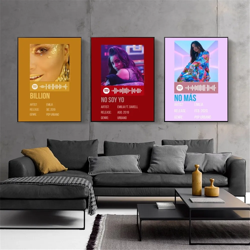 Emilia Mernes Mp3 Singer Poster DIY Poster Kraft Paper Vintage Poster Wall Art Painting Study Stickers Big Szie Wall Painting